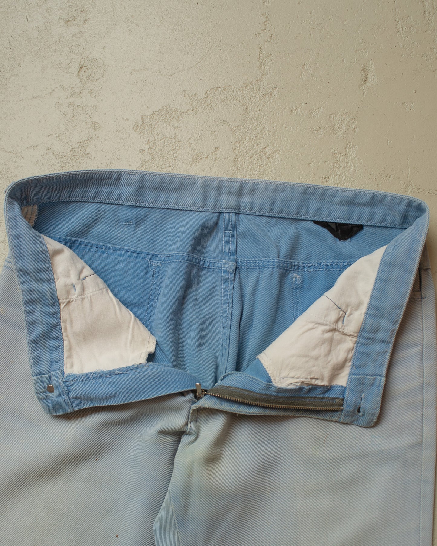 1970s Faded Light Flared Jeans blue - W34 L32