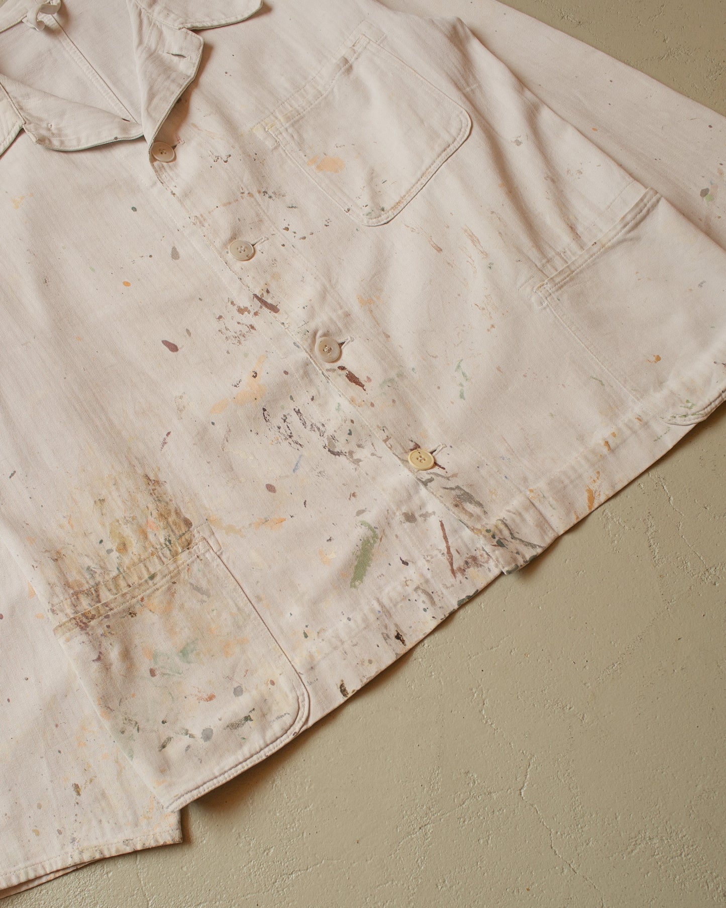 1970s Painter Workwear Jacket white - L/XL