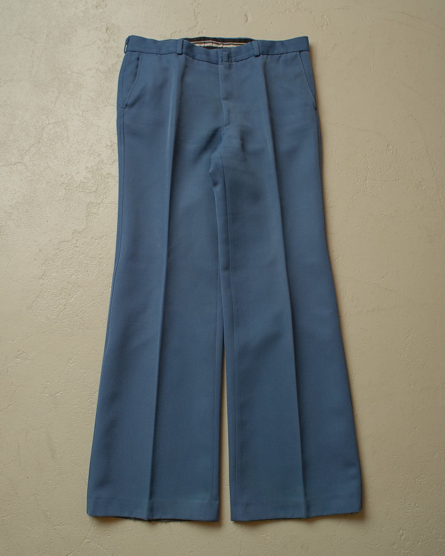 1970s Diolen Flared Suit Pants blue - W33 L32