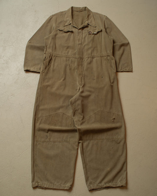 1950s German Railway Worker Coverall khaki - XL/XXL