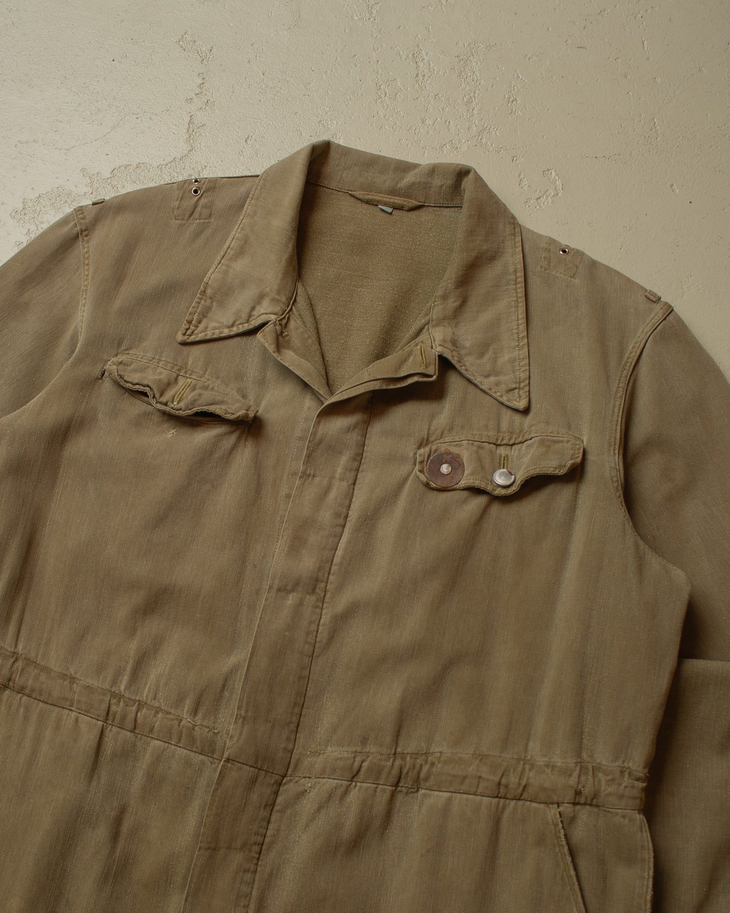 1950s German Railway Worker Coverall khaki - XL/XXL
