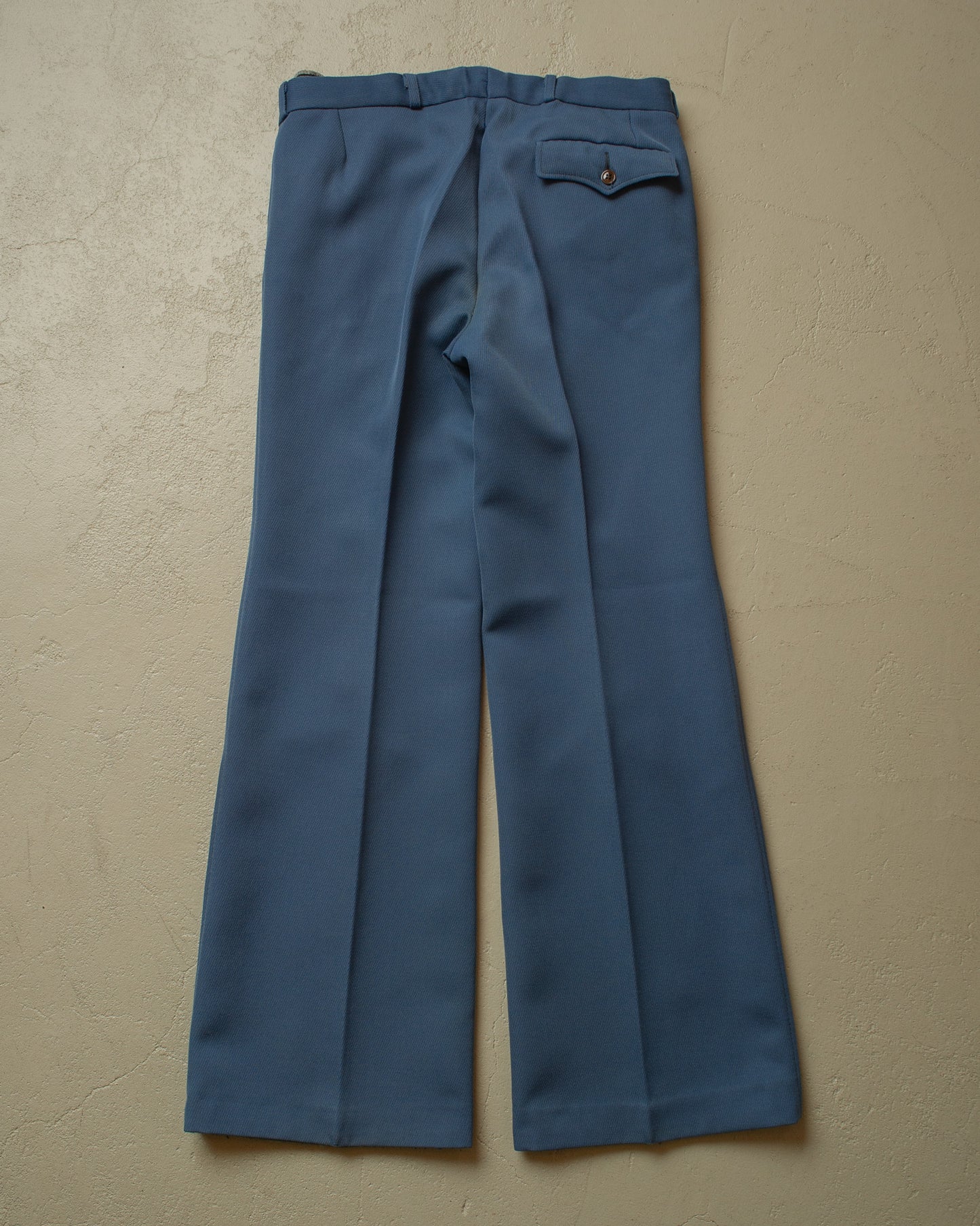 1970s Diolen Flared Suit Pants blue - W33 L32