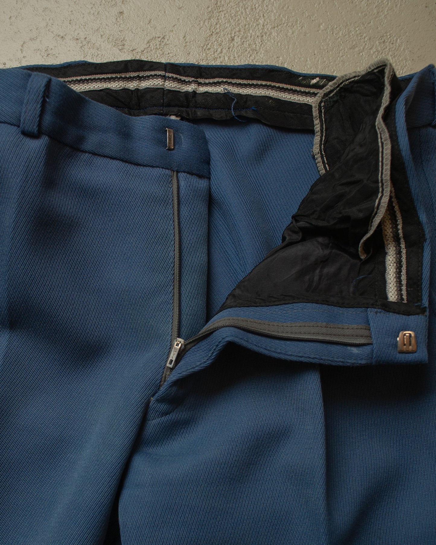 1970s Diolen Flared Suit Pants blue - W33 L32