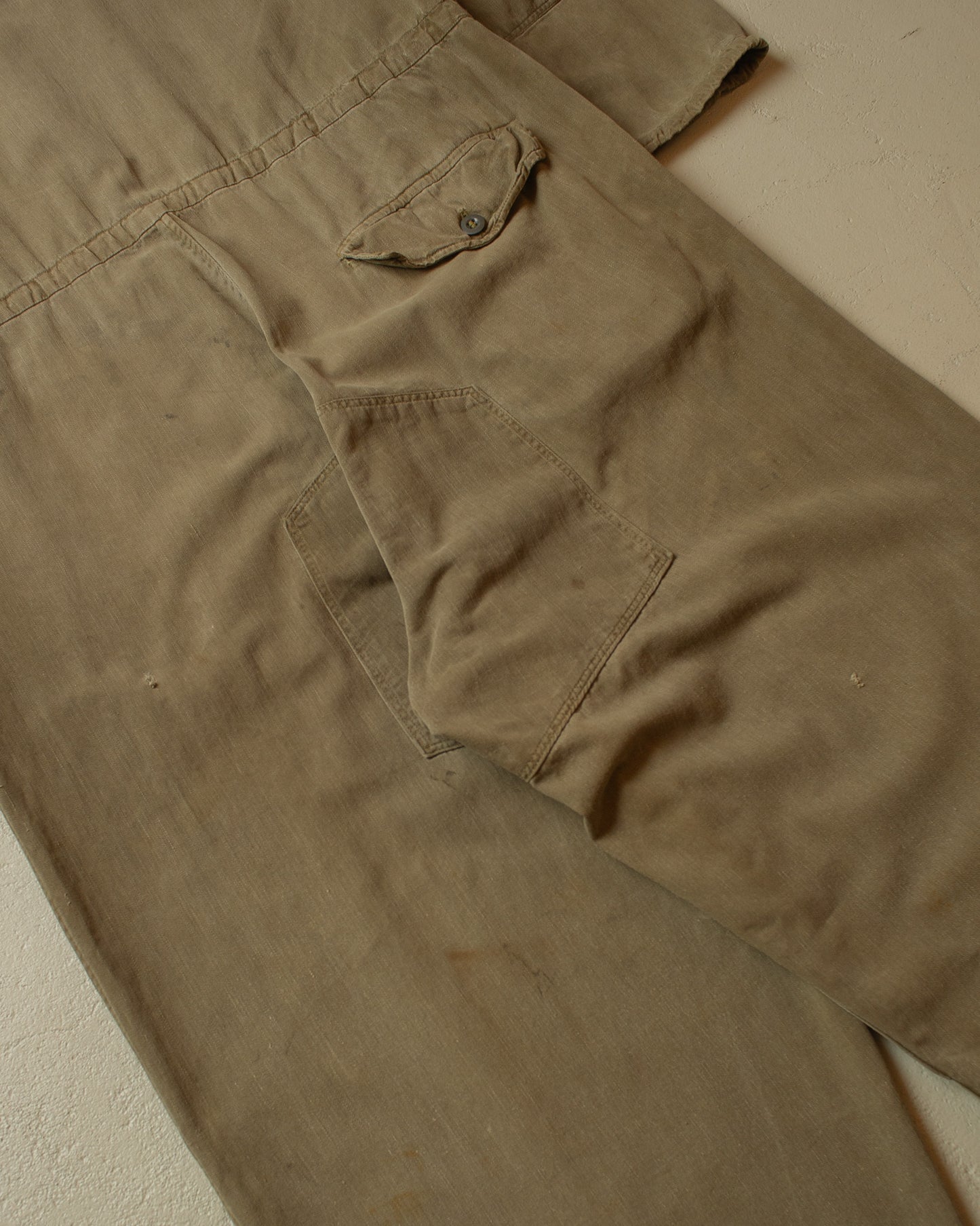 1950s German Railway Worker Coverall khaki - XL/XXL