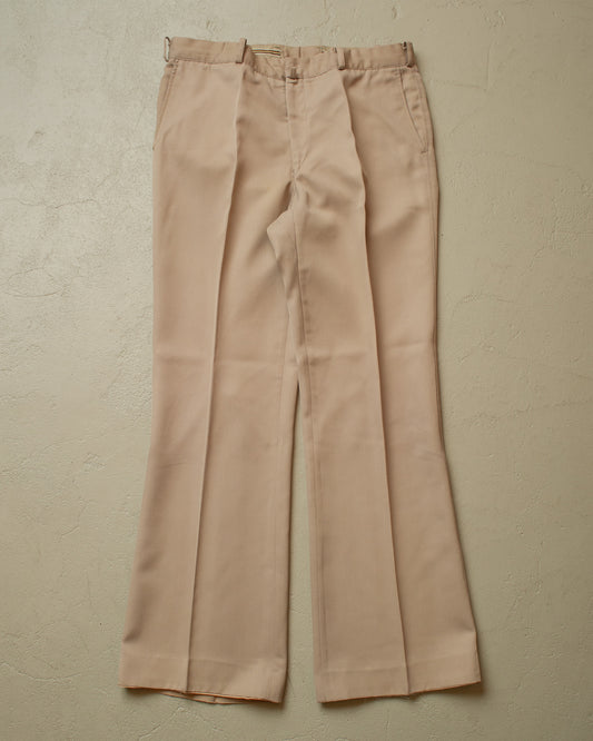 1960s/70s Flared Suit Pants beige - W34 L32