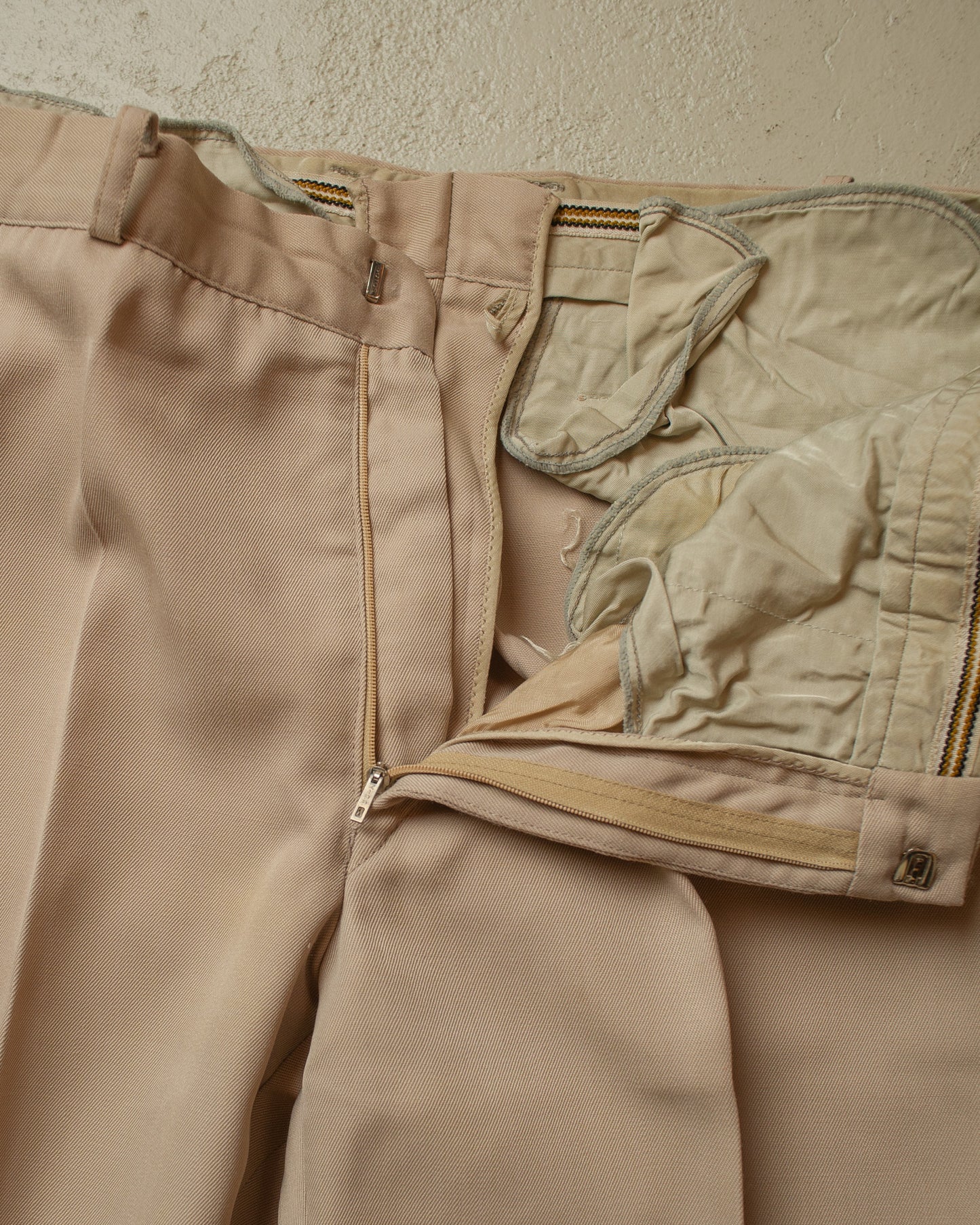 1960s/70s Flared Suit Pants beige - W34 L32