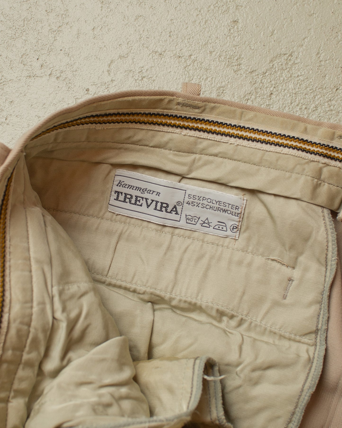 1960s/70s Flared Suit Pants beige - W34 L32