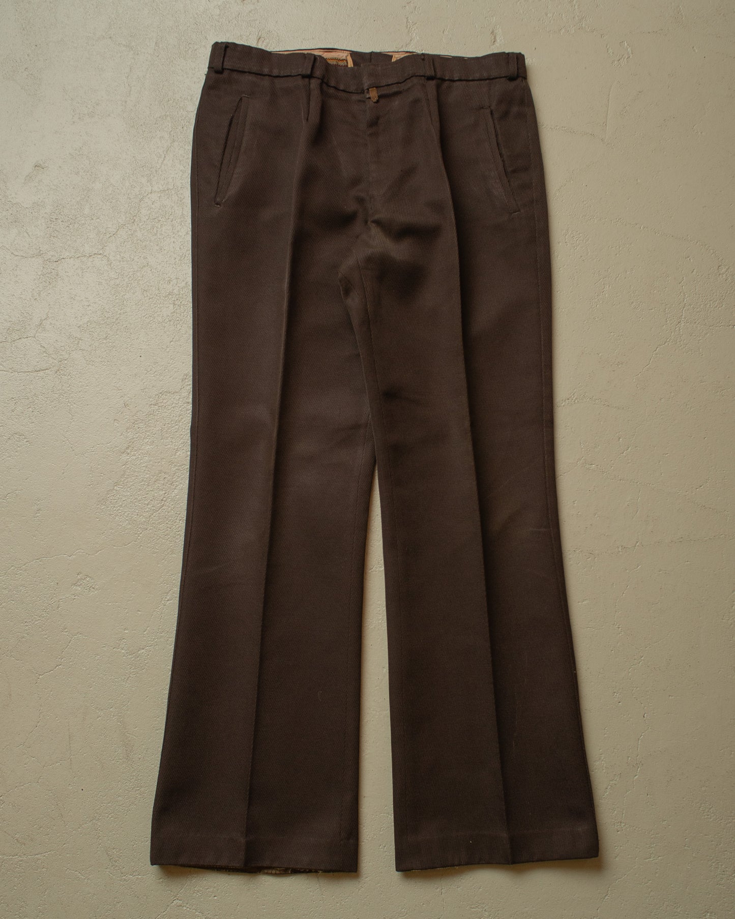 1960s/70s Flared Suit Pants brown - W35 L31/32