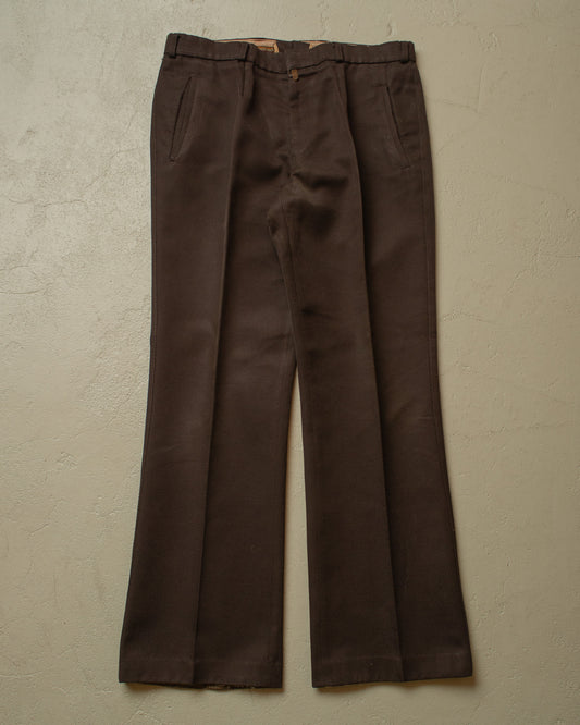 1960s/70s Flared Suit Pants brown - W35 L31/32