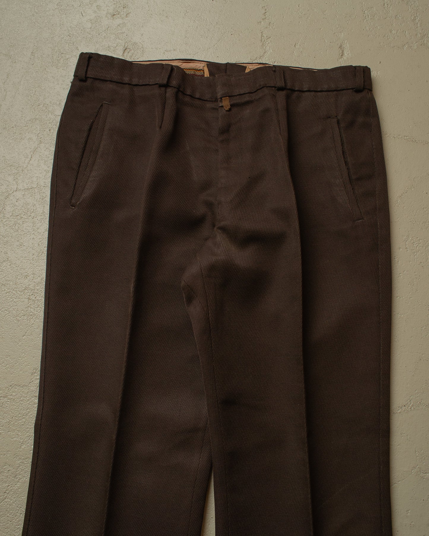 1960s/70s Flared Suit Pants brown - W35 L31/32