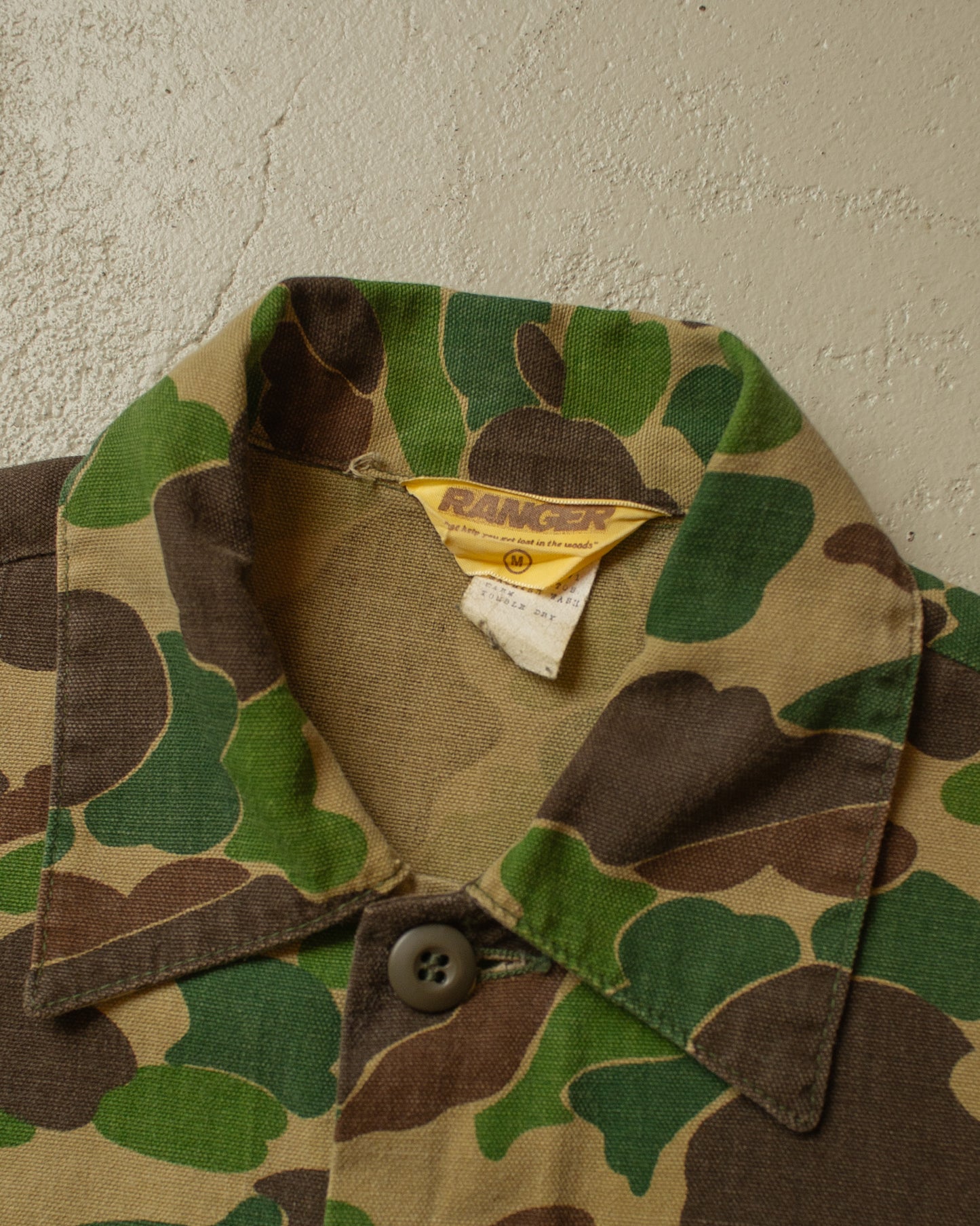 1970s Ranger Camo Hunting Shirt Jacket - M