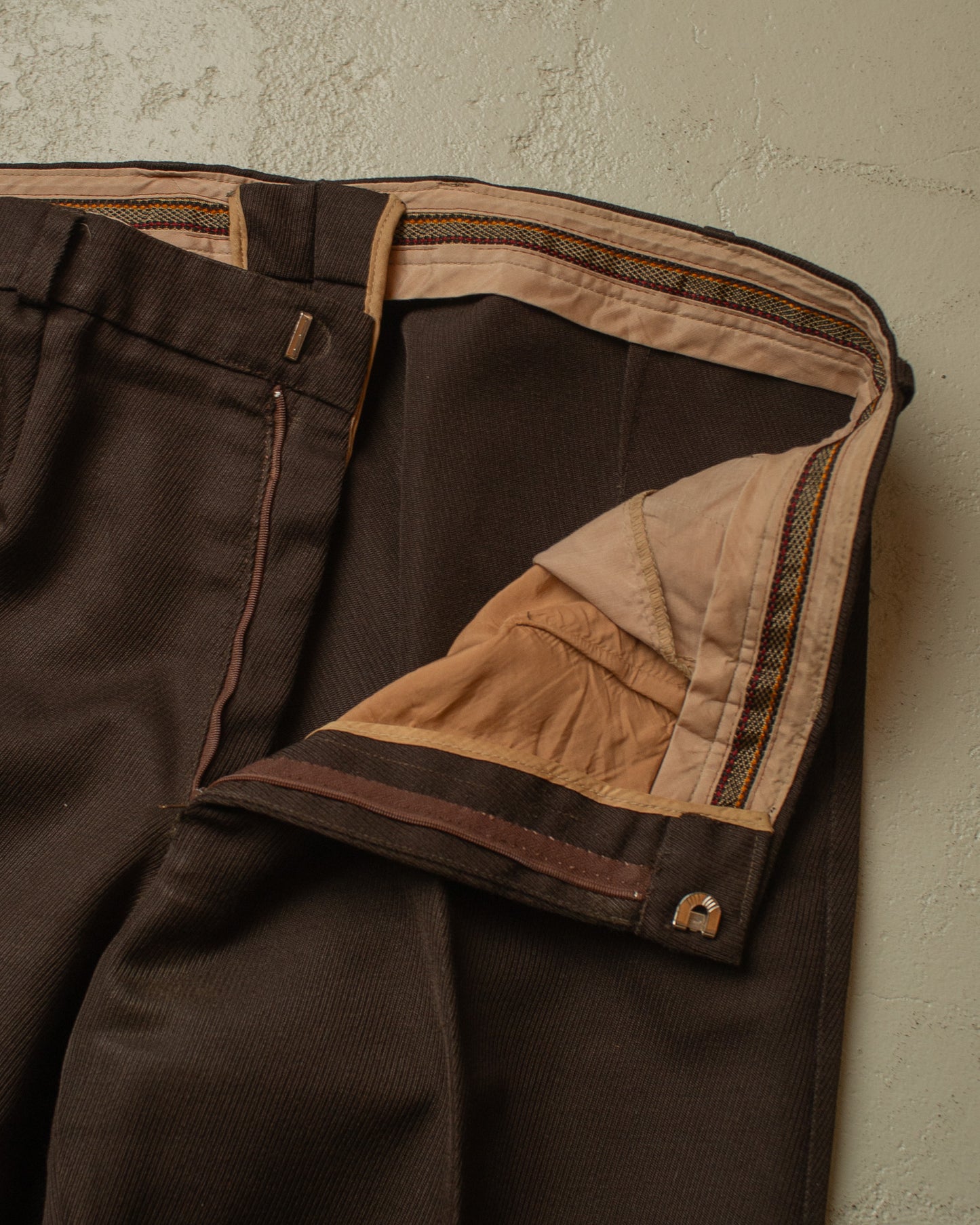 1960s/70s Flared Suit Pants brown - W35 L31/32