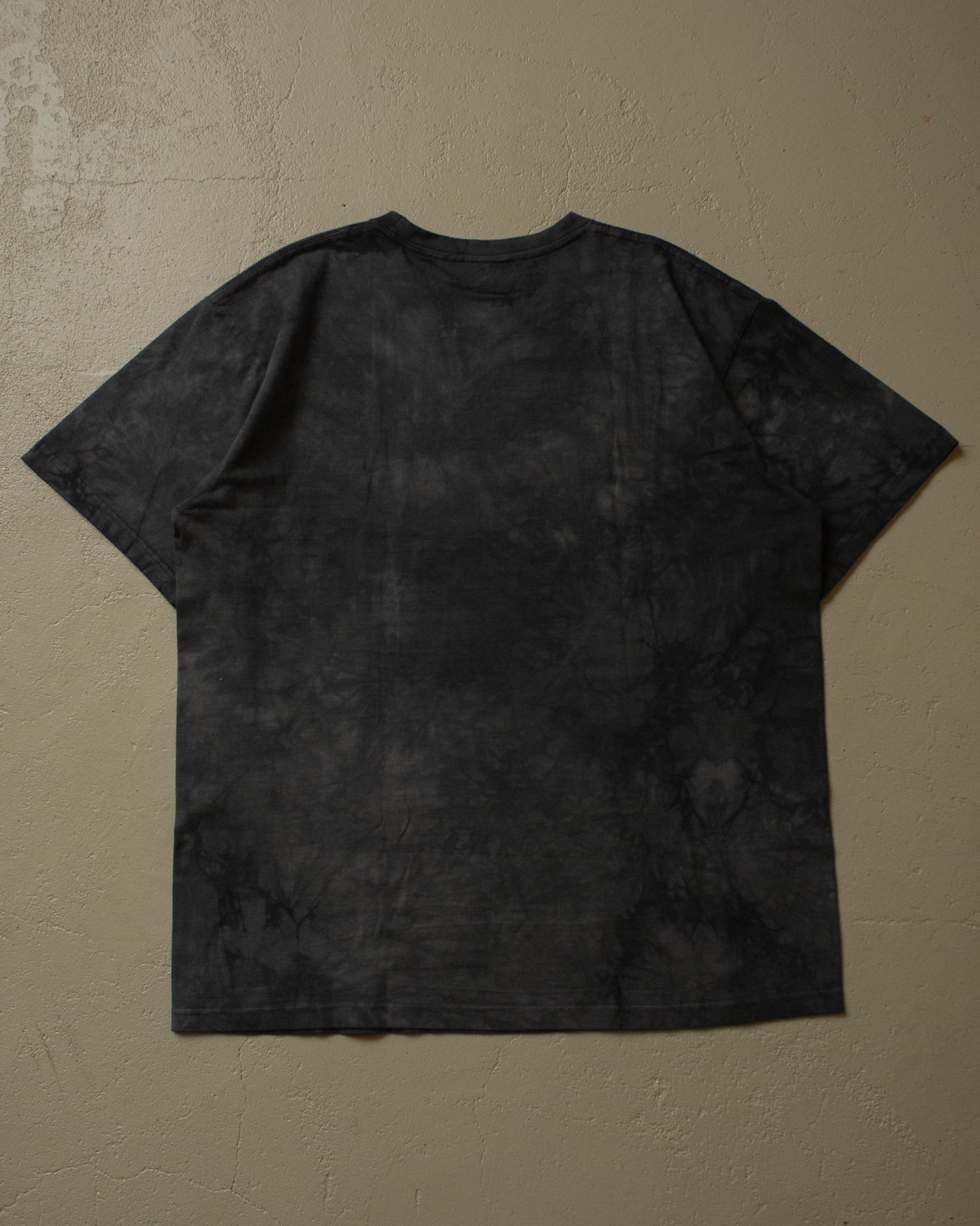 2000s Tie Dye Leopard Tshirt black - M/L