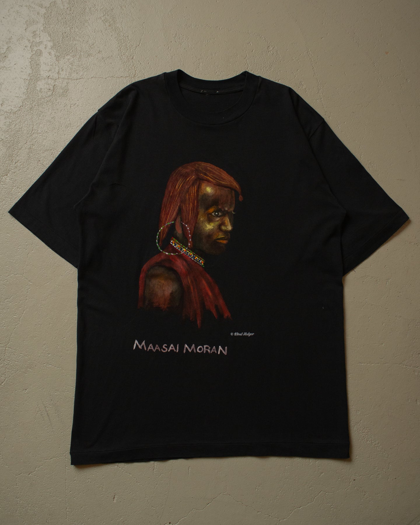 90s Maasai Moran T-shirt black - XXL