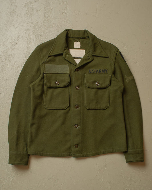 1960s US Army OG 108 Wool Field Shirt khaki - S/M