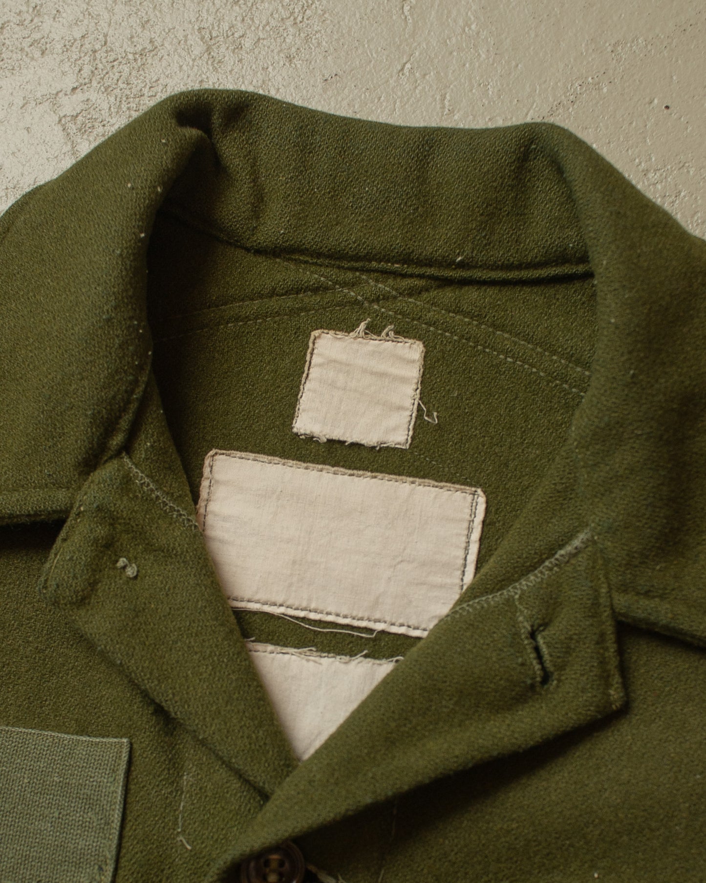 1960s US Army OG 108 Wool Field Shirt khaki - S/M