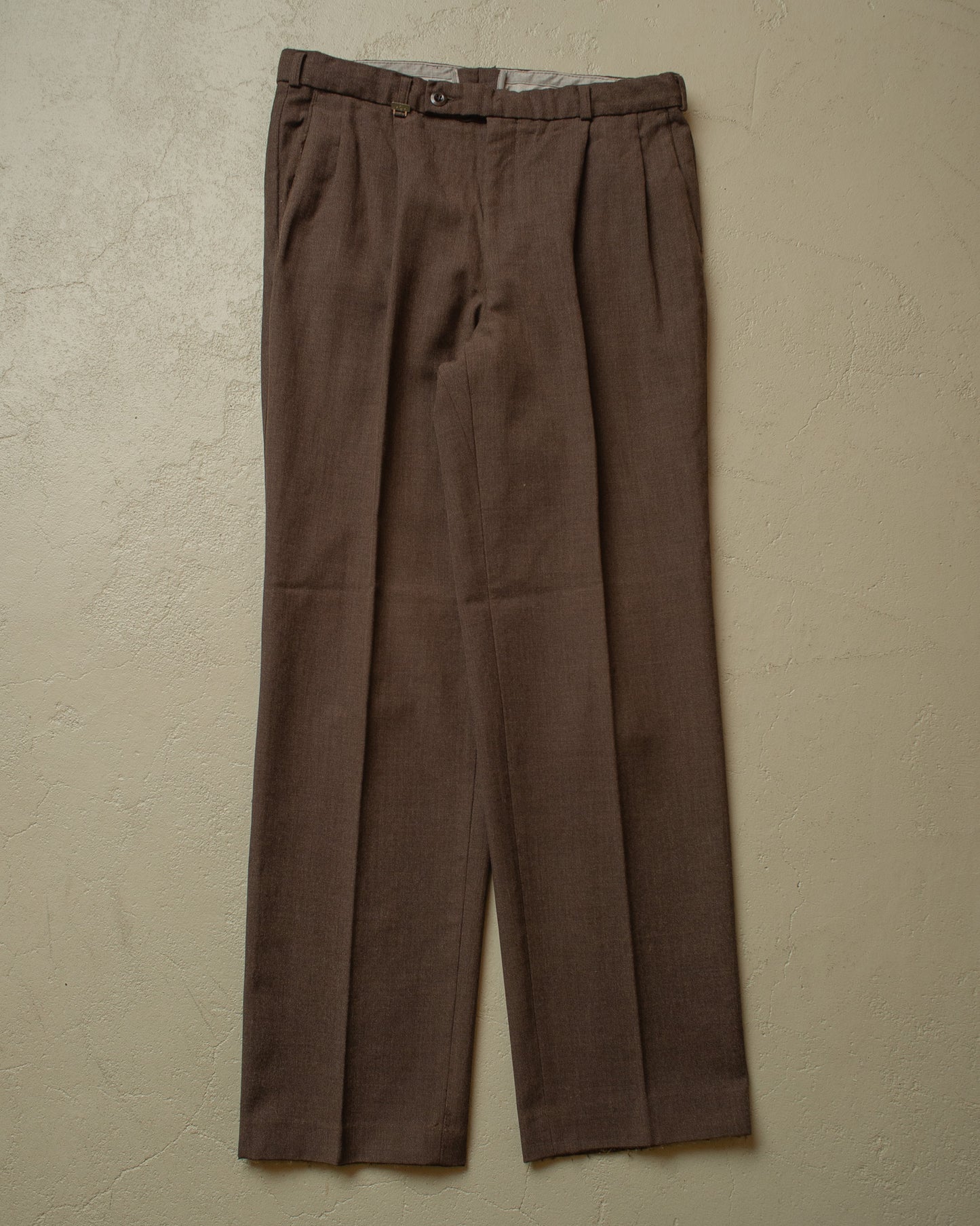 1970s/80s Oxford Suit Pants brown - W33 L31
