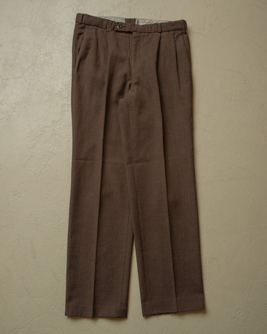 1970s/80s Oxford Suit Pants brown - W33 L31
