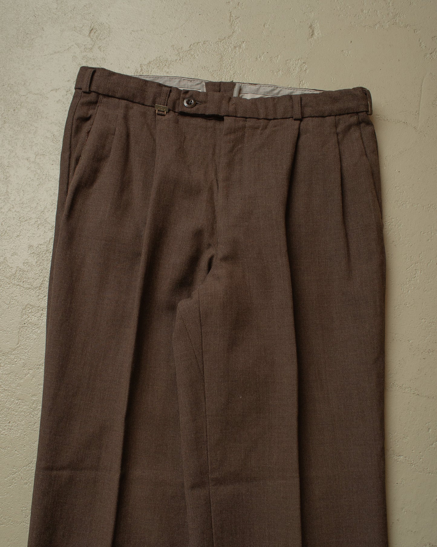 1970s/80s Oxford Suit Pants brown - W33 L31