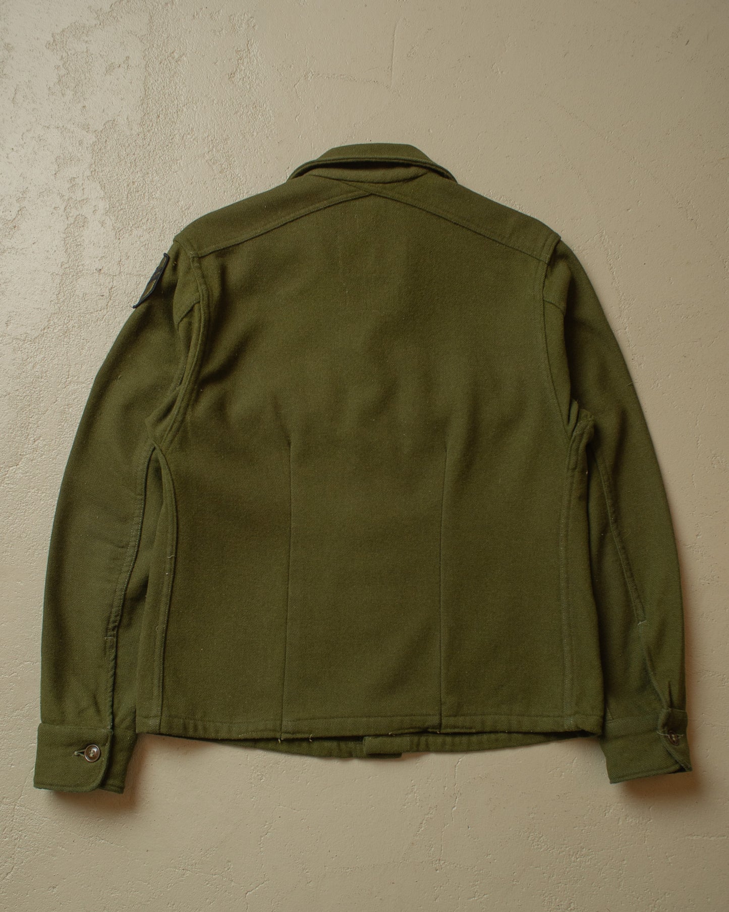 1960s US Army OG 108 Wool Field Shirt khaki - S/M