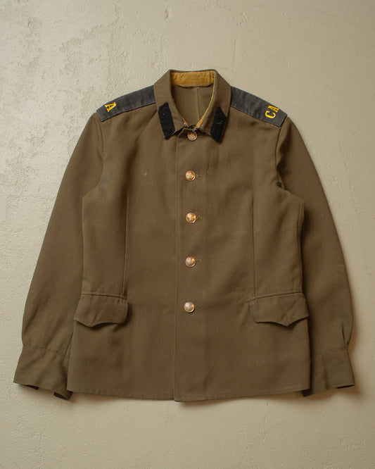 1980s Soviet Army Jacket khaki - M/L