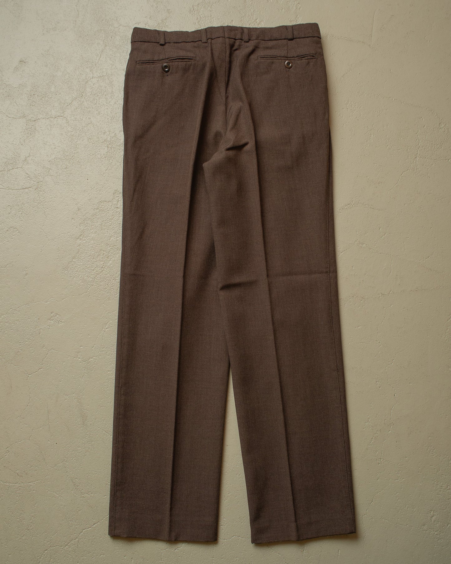1970s/80s Oxford Suit Pants brown - W33 L31