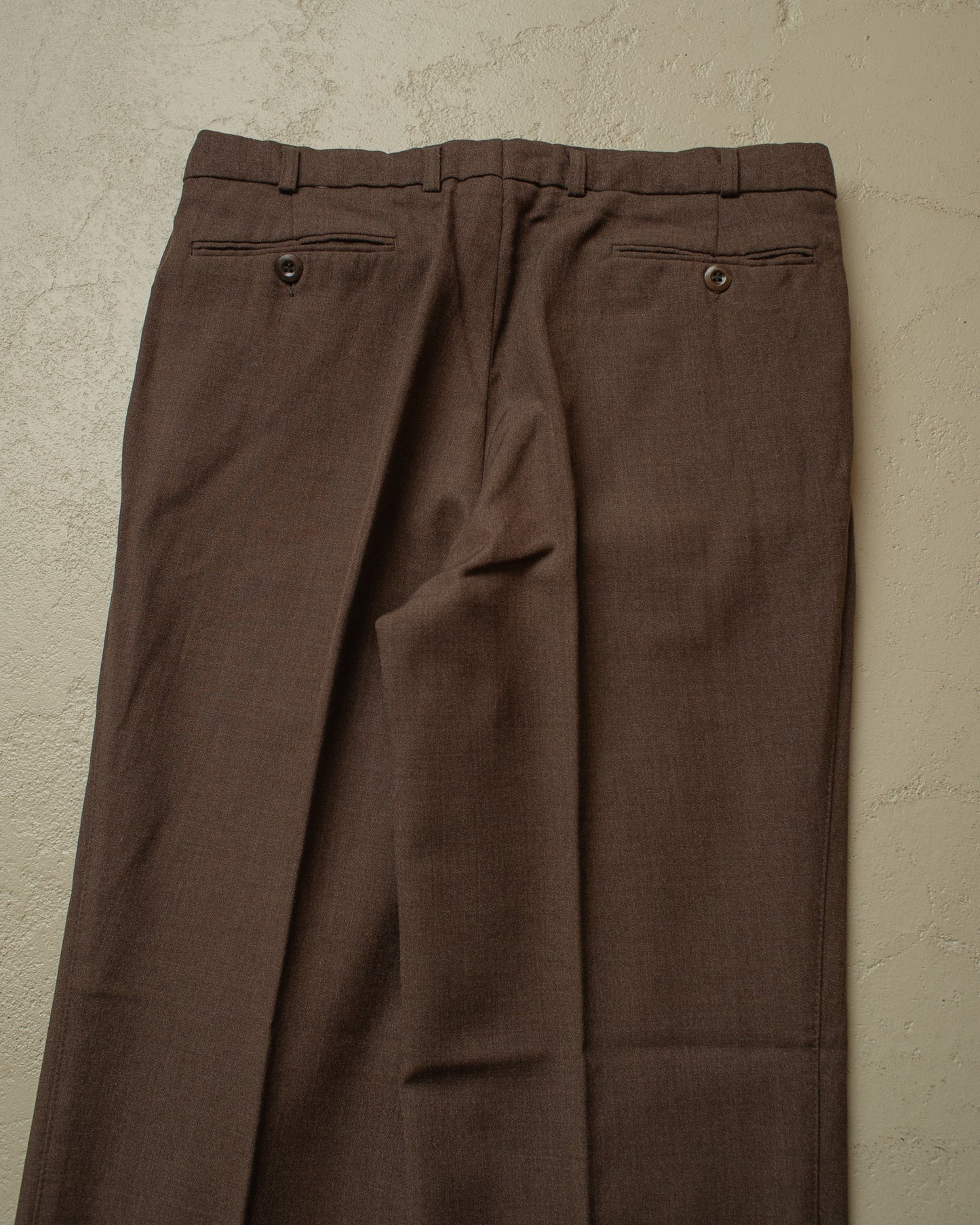 1970s/80s Oxford Suit Pants brown - W33 L31