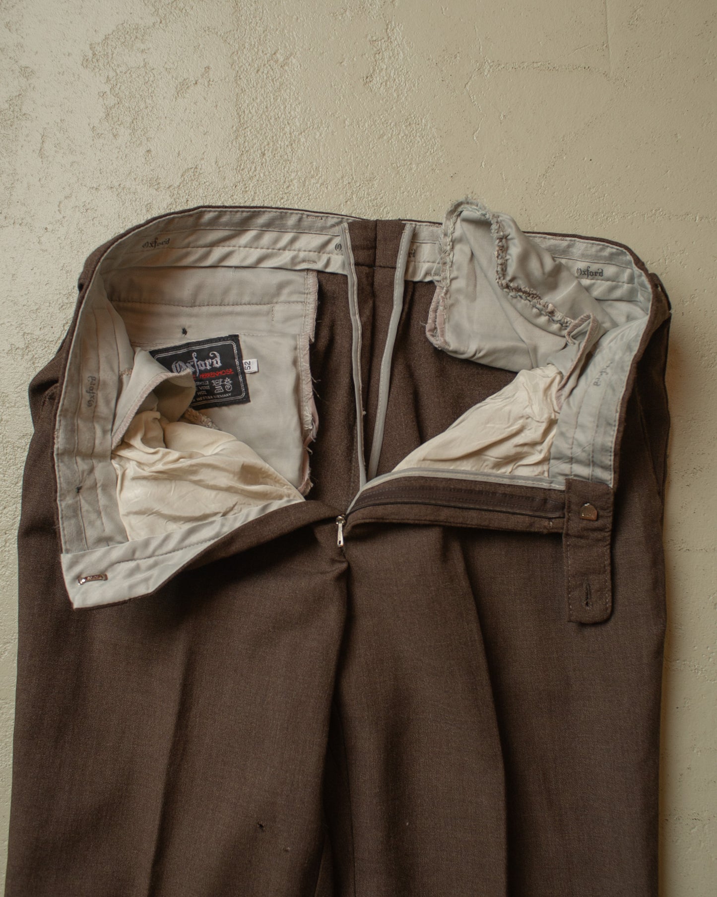 1970s/80s Oxford Suit Pants brown - W33 L31