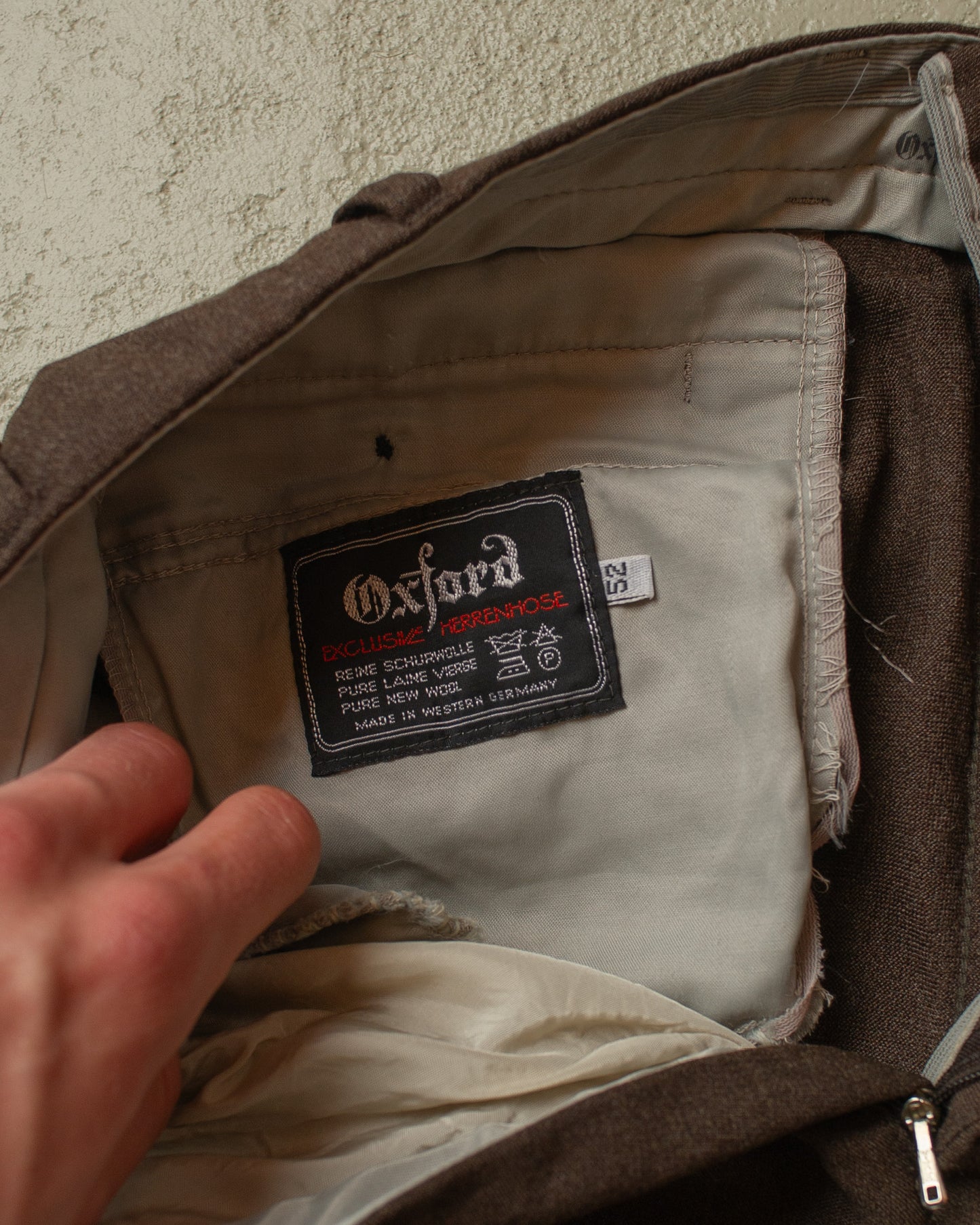 1970s/80s Oxford Suit Pants brown - W33 L31