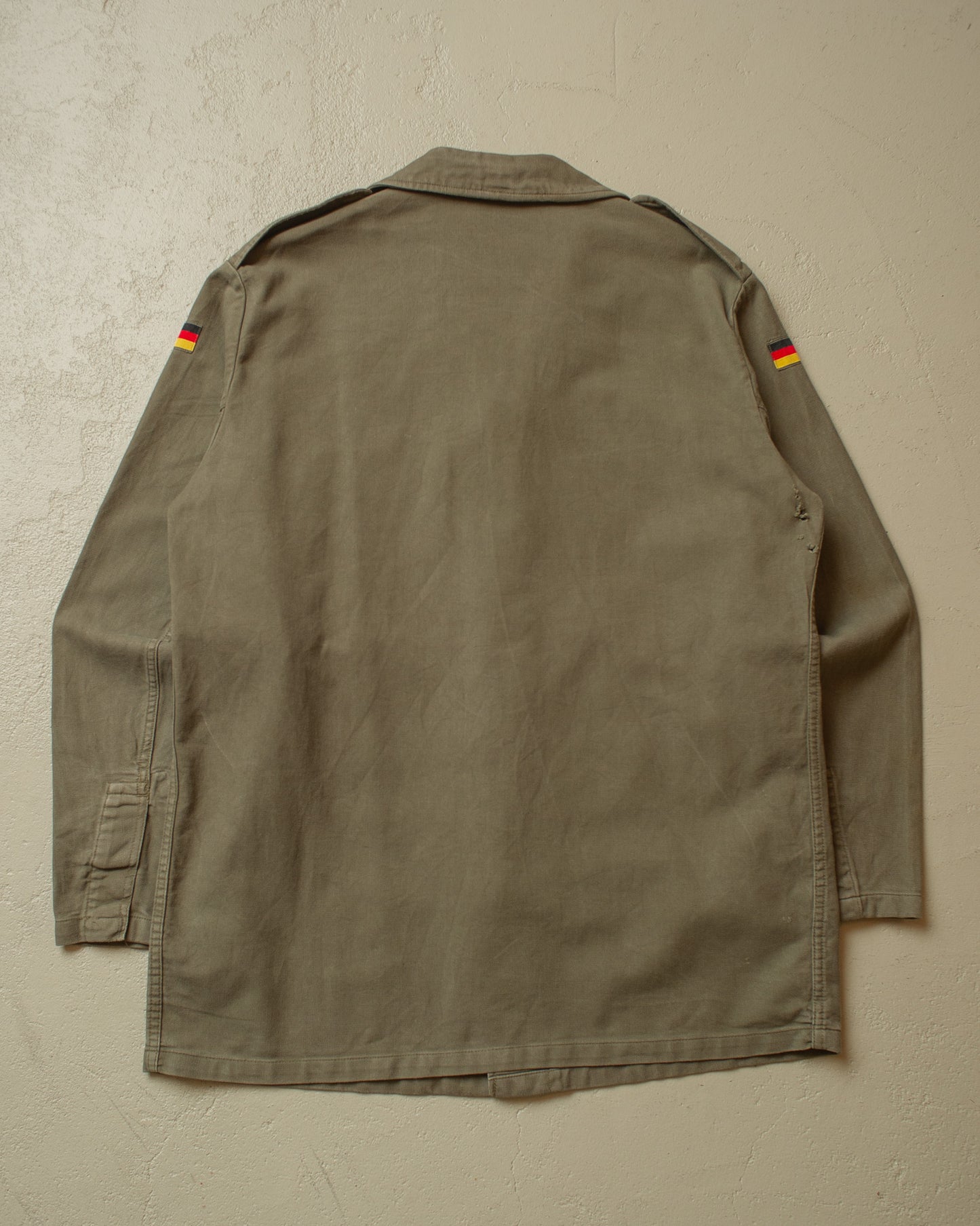 1980s German Army Field Shirt khaki - L/XL