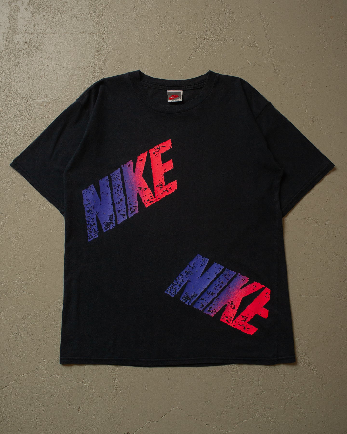 90s Nike Spellout T-shirt black - L