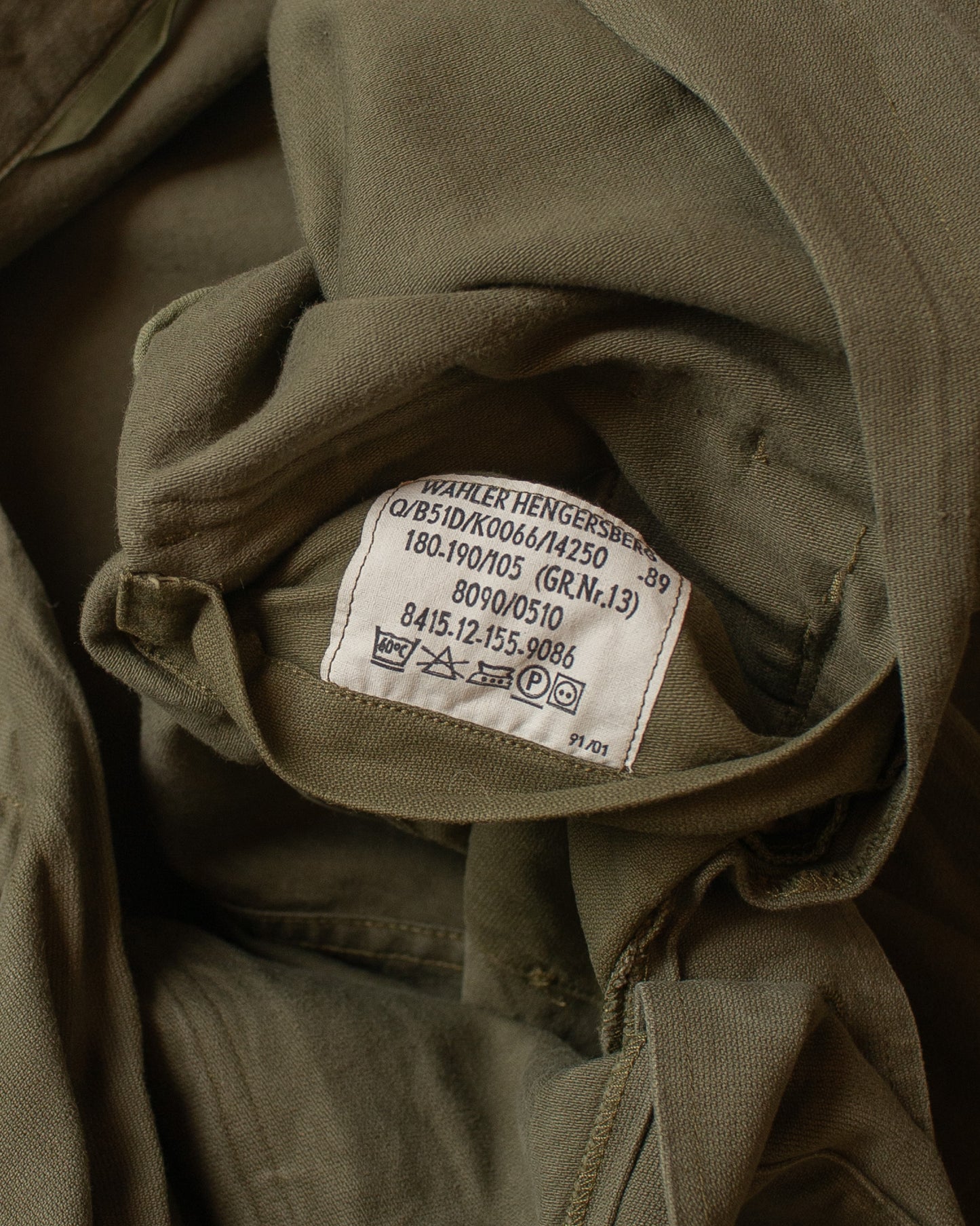 1980s German Army Field Shirt khaki - L/XL