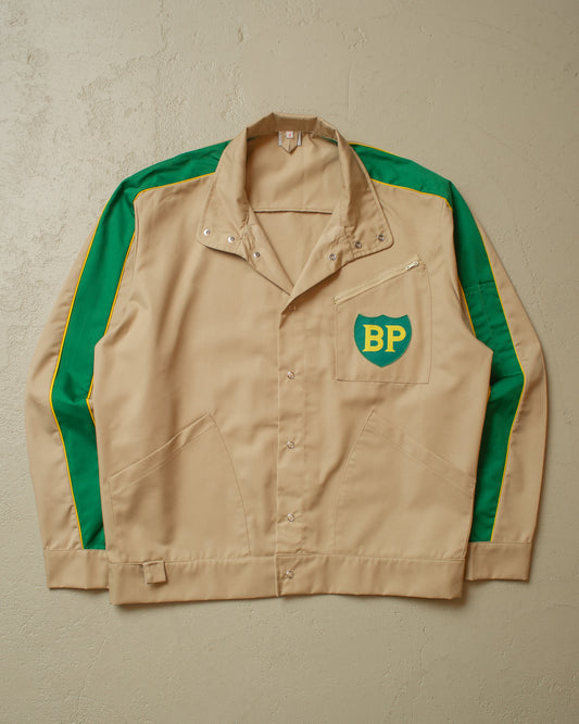 1970s German BP Gas Station Jacket beige - L