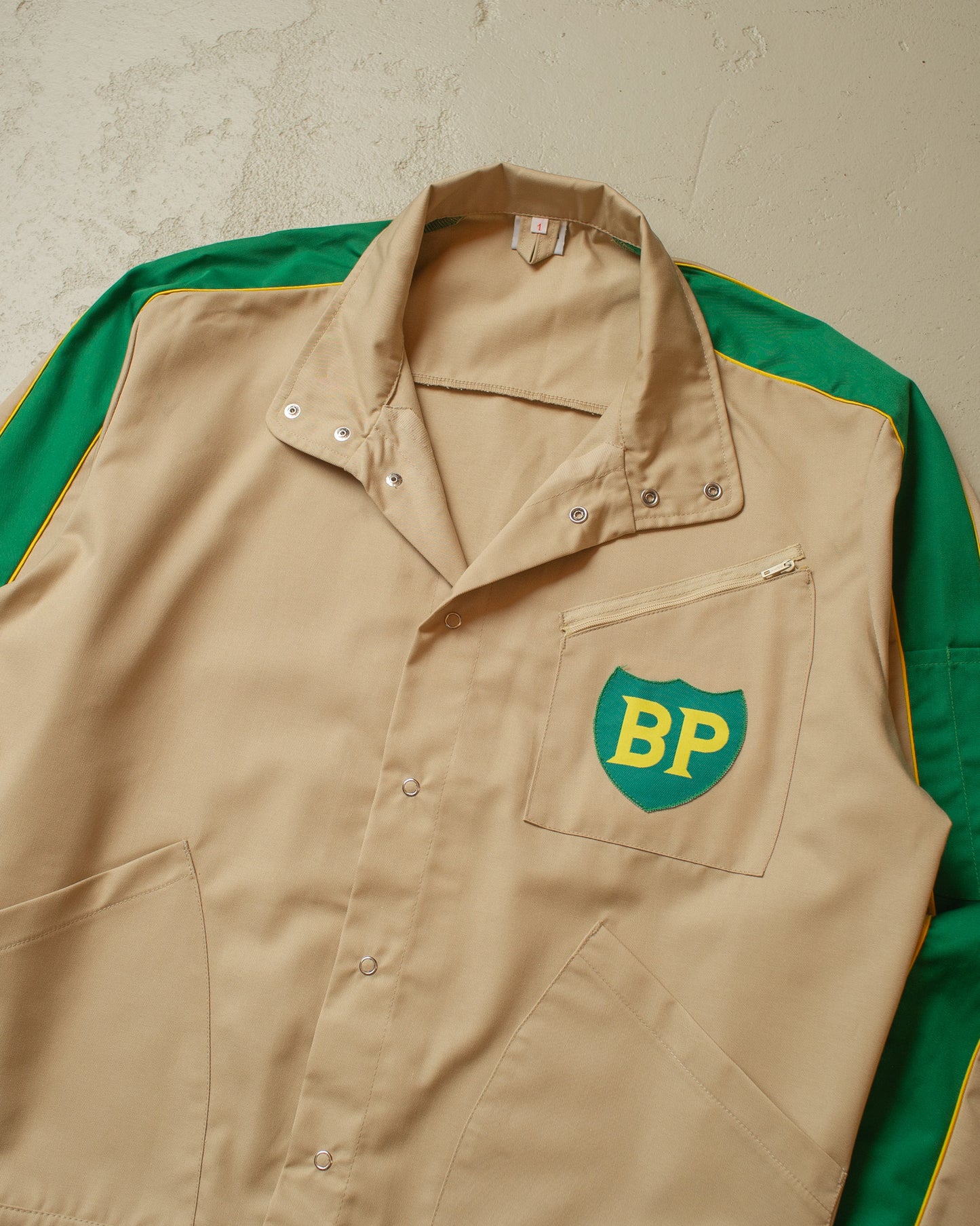 1970s German BP Gas Station Jacket beige - L
