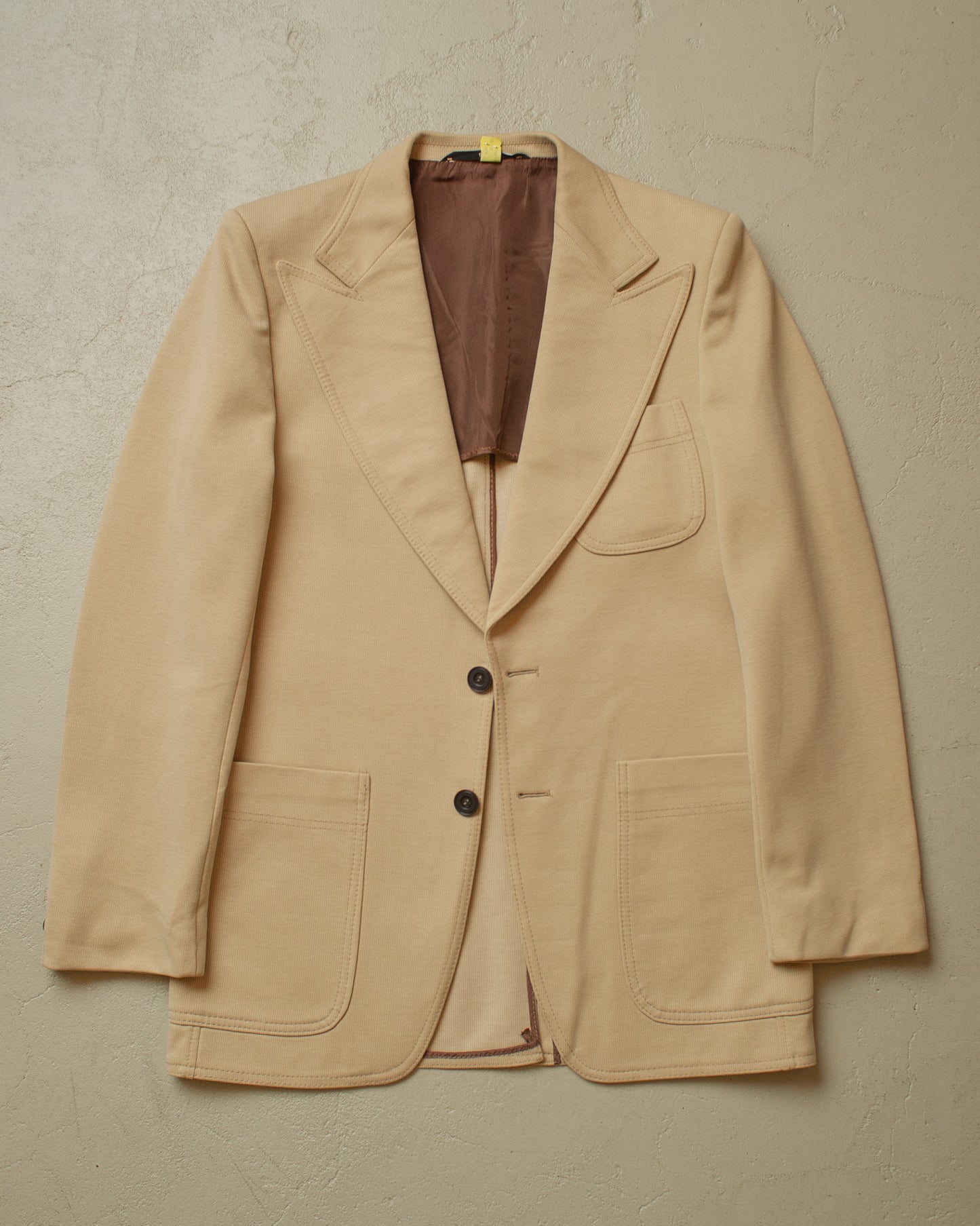 1960s/70s Peak Lapel Sports Jacket beige - M