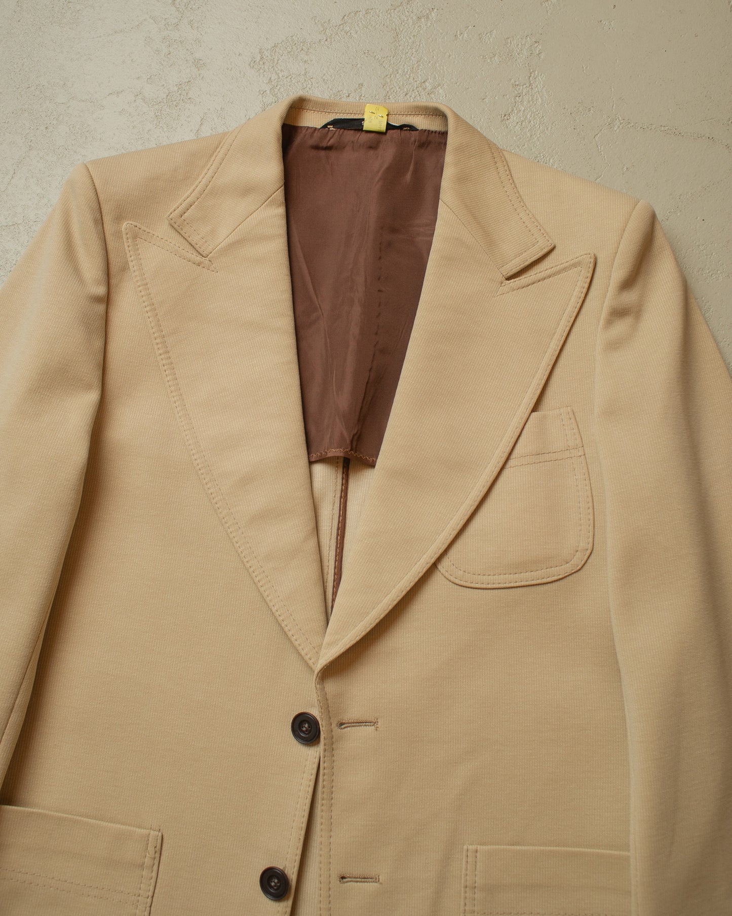 1960s/70s Peak Lapel Sports Jacket beige - M