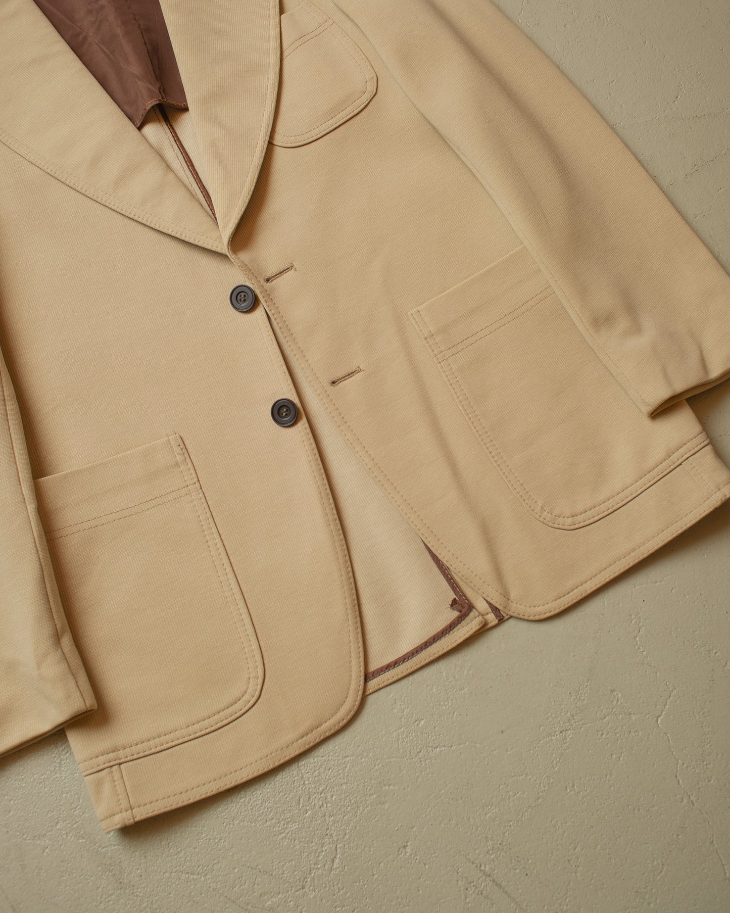 1960s/70s Peak Lapel Sports Jacket beige - M
