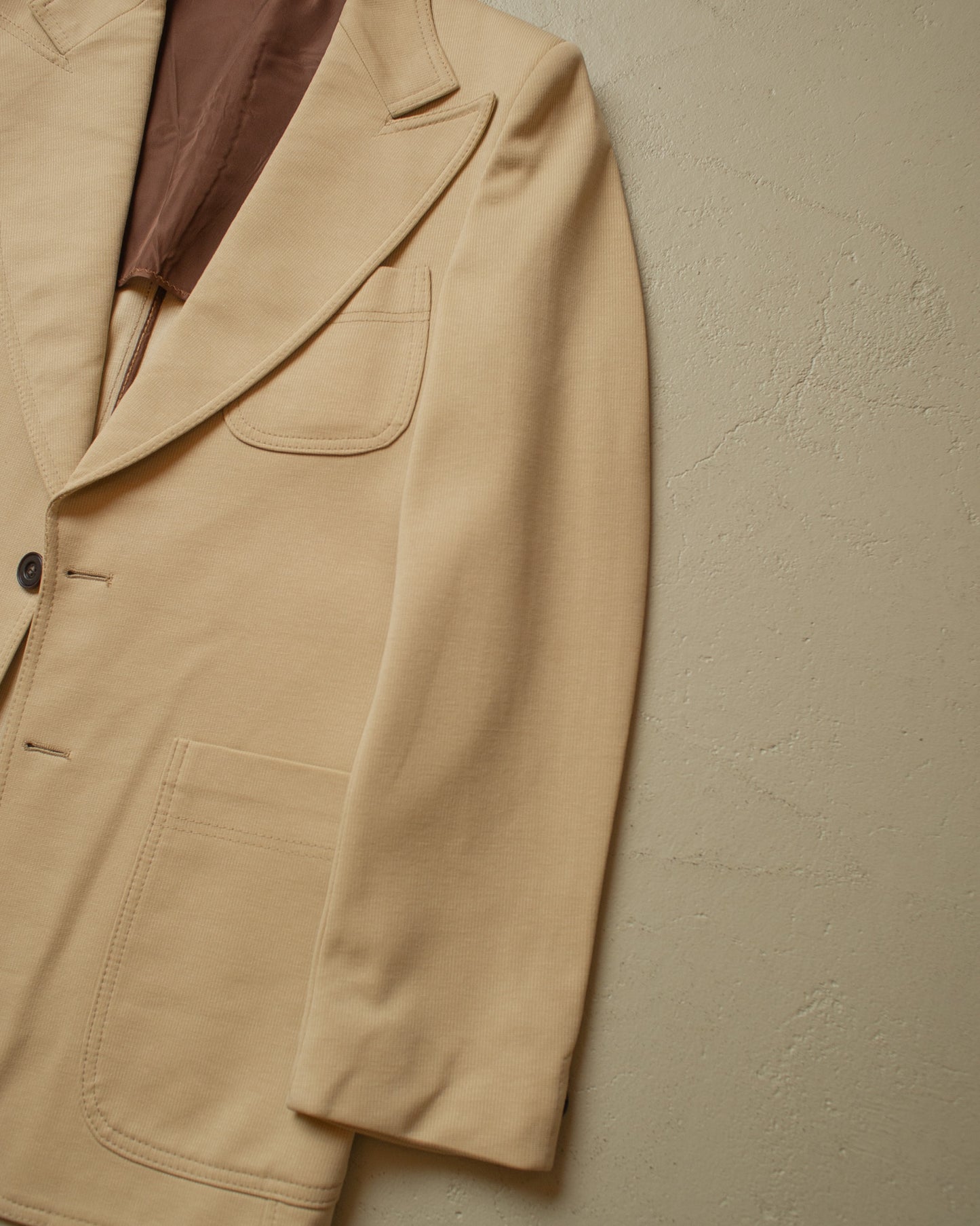 1960s/70s Peak Lapel Sports Jacket beige - M
