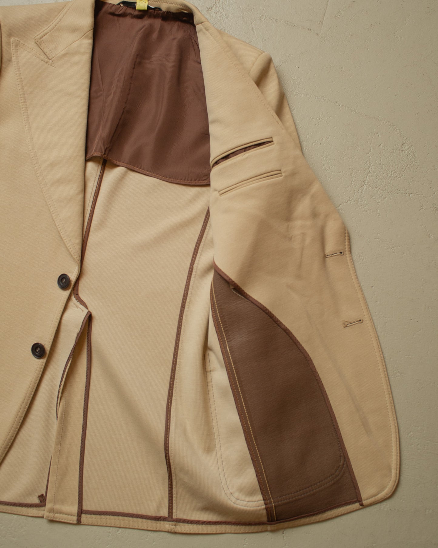 1960s/70s Peak Lapel Sports Jacket beige - M