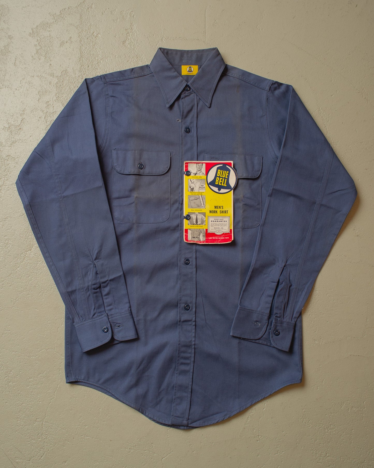 1950s Deadstock Blue Bell Work Shirt navyblue - M