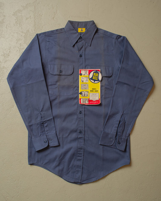 1950s Deadstock Blue Bell Work Shirt navyblue - M