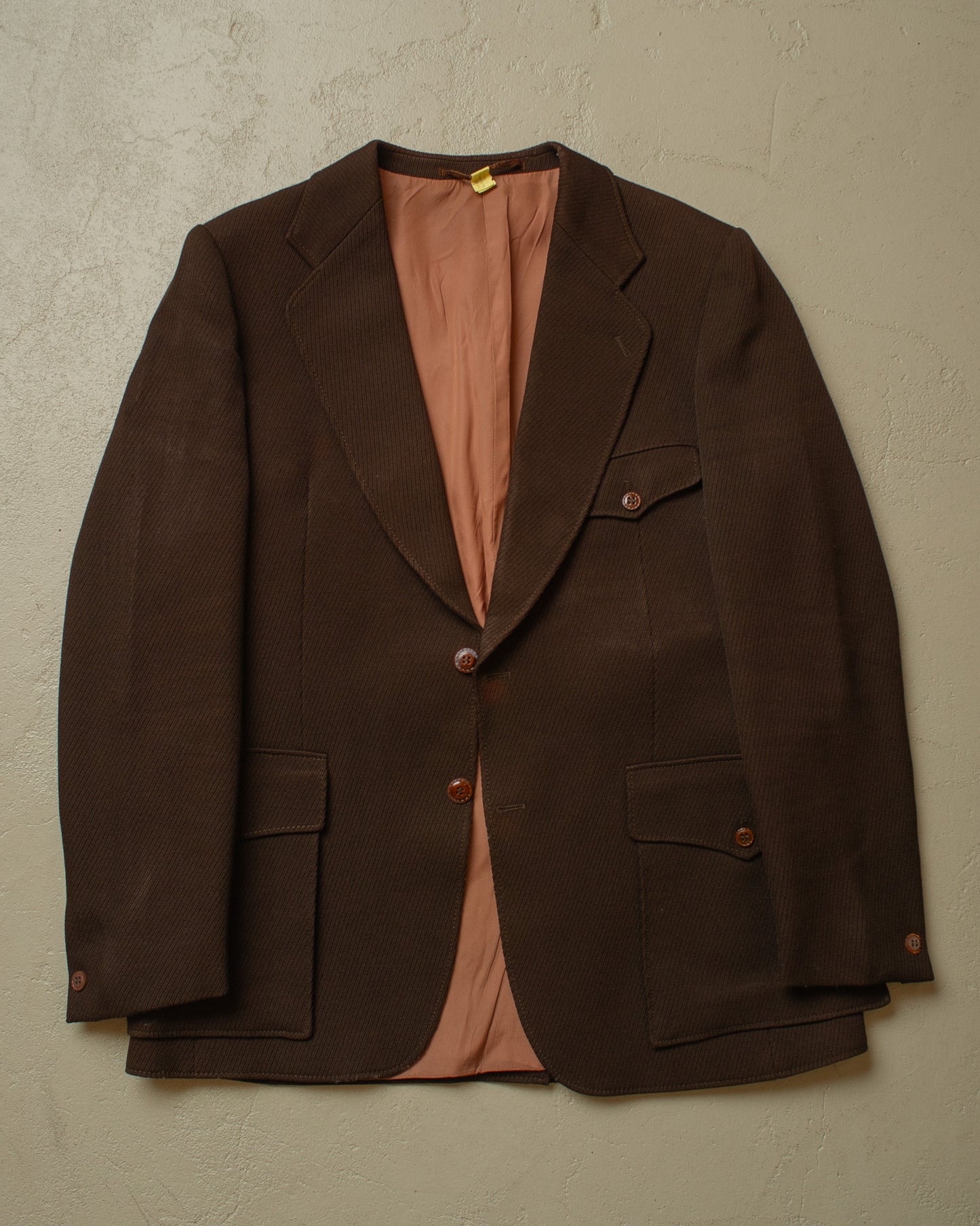 1970s Belted Sports Jacket brown - L