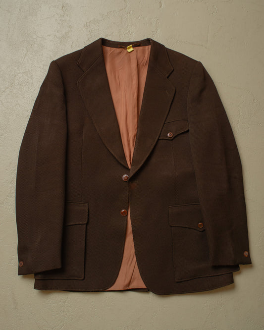 1970s Belted Sports Jacket brown - L