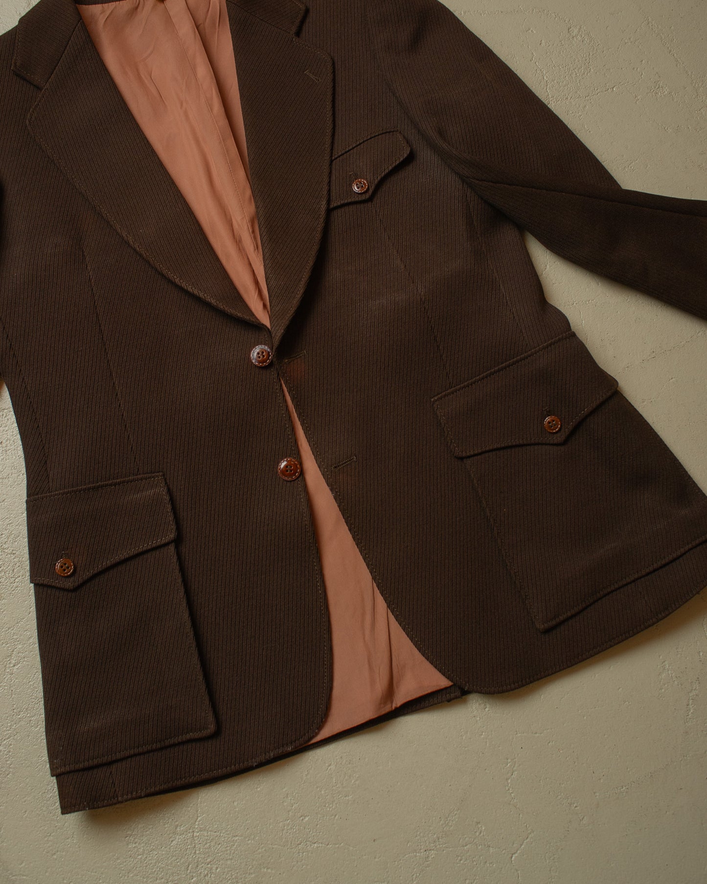 1970s Belted Sports Jacket brown - L