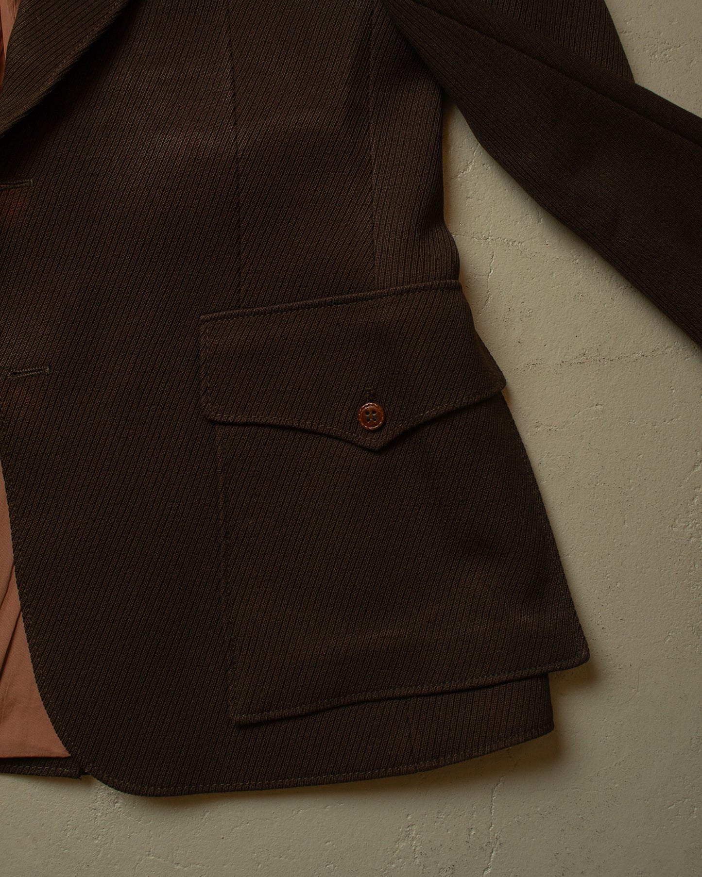 1970s Belted Sports Jacket brown - L