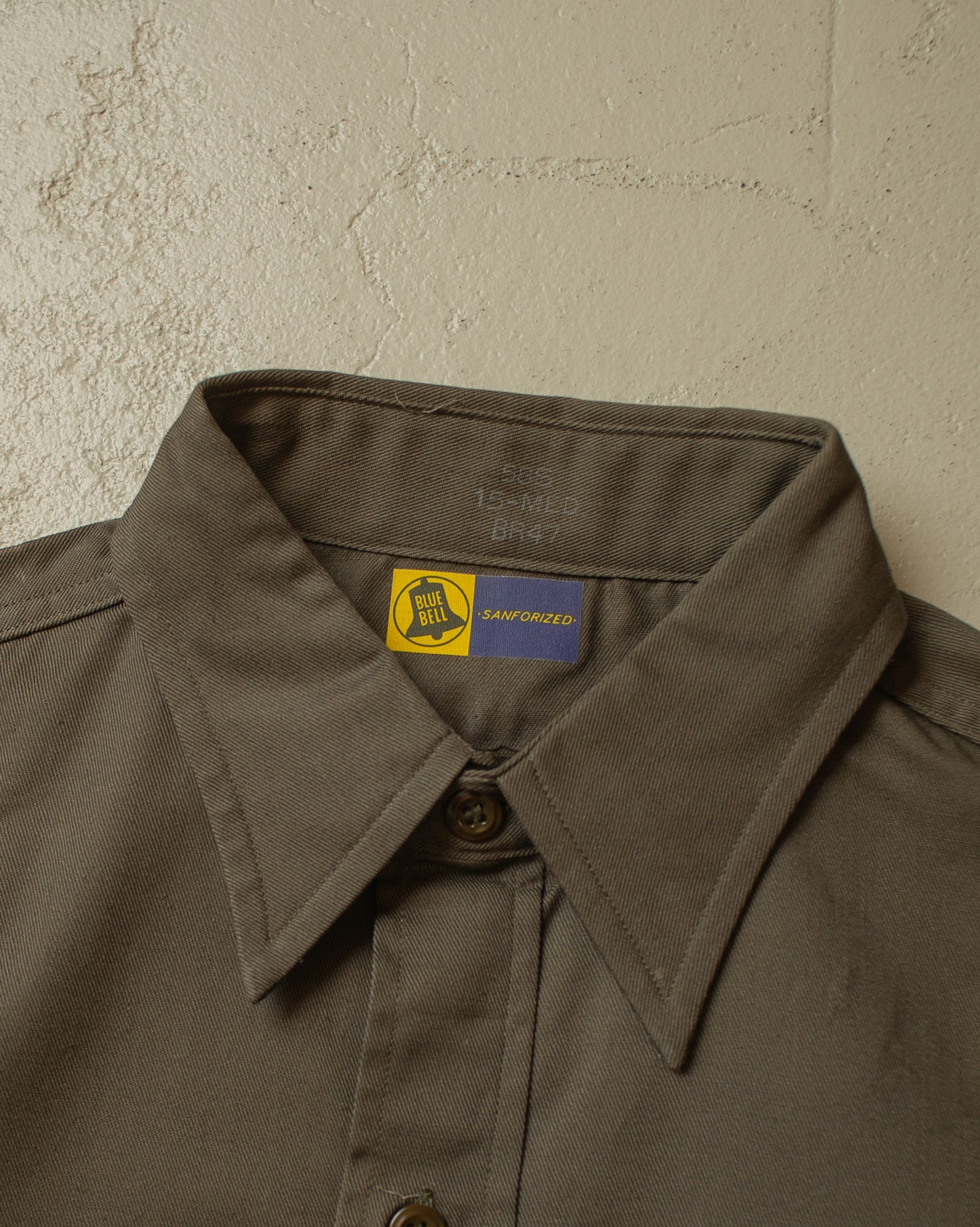 1960s Deadstock Blue Bell Work Shirt grey - M