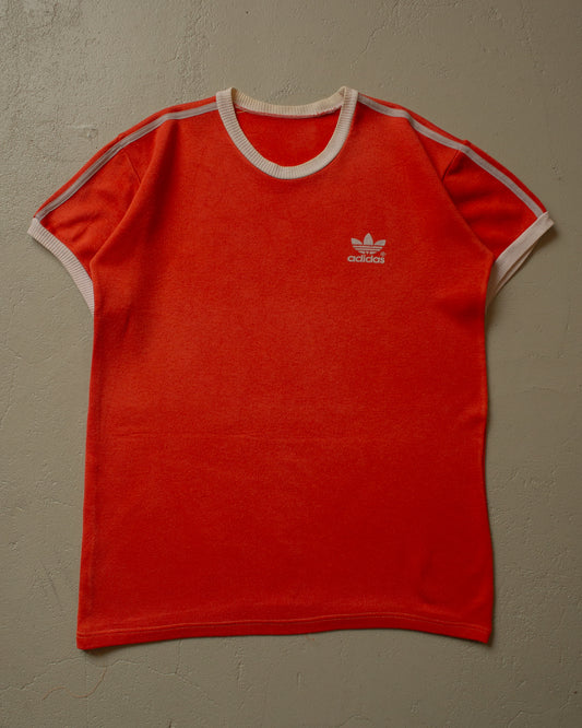 80s Adidas Heavy T-shirt orange - M