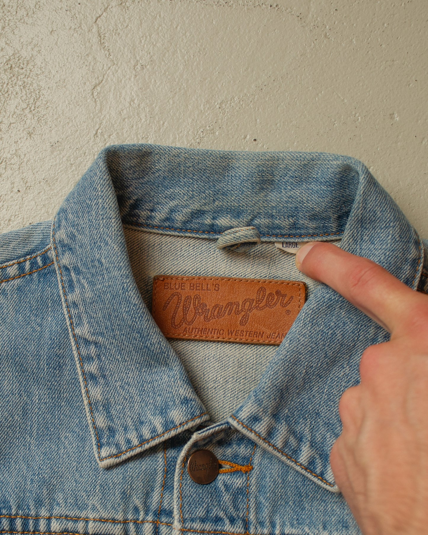 1990s Wrangler 111MJ Repro Denim Jacket blue - L