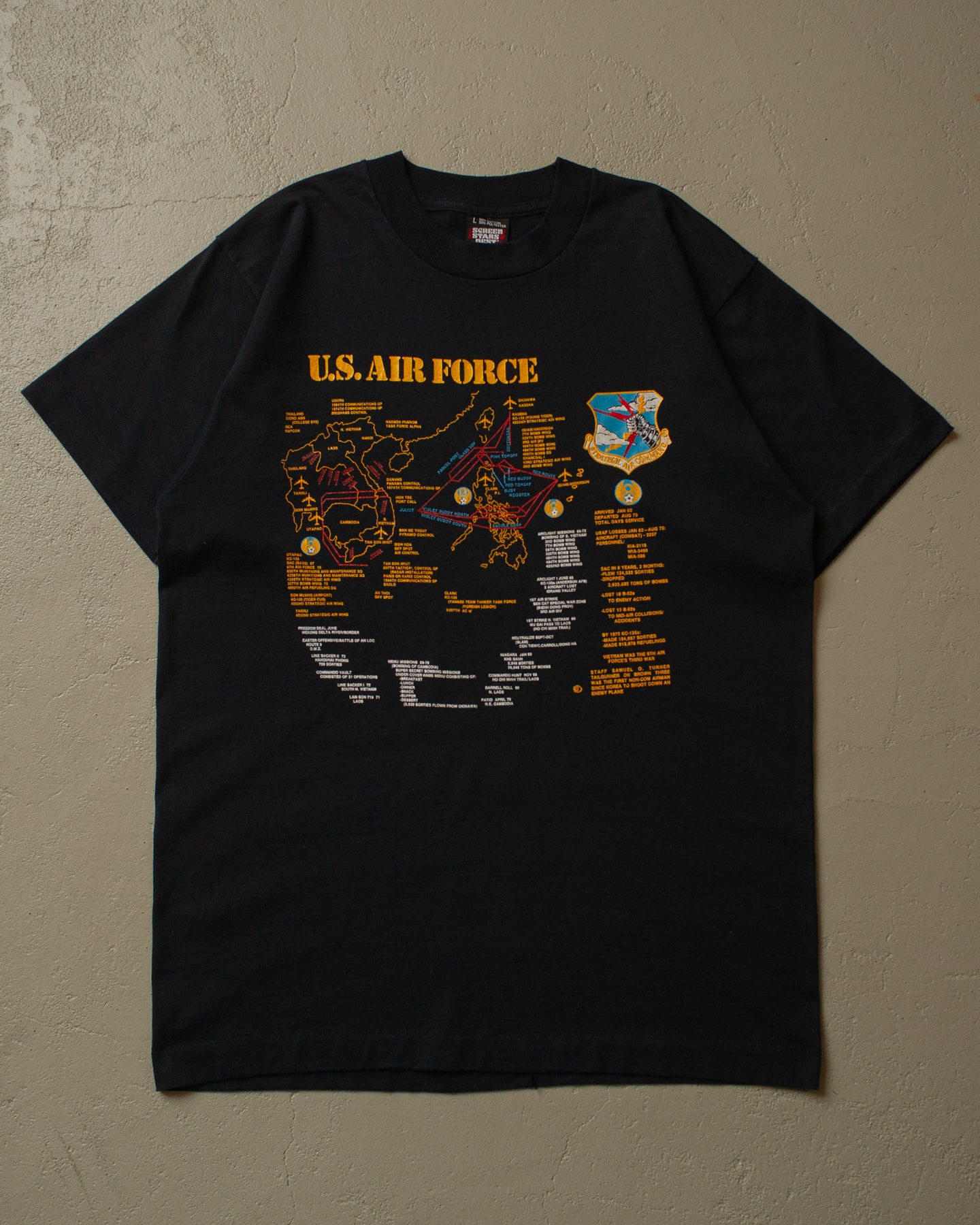 90s U.S. Air Force T-shirt black - M