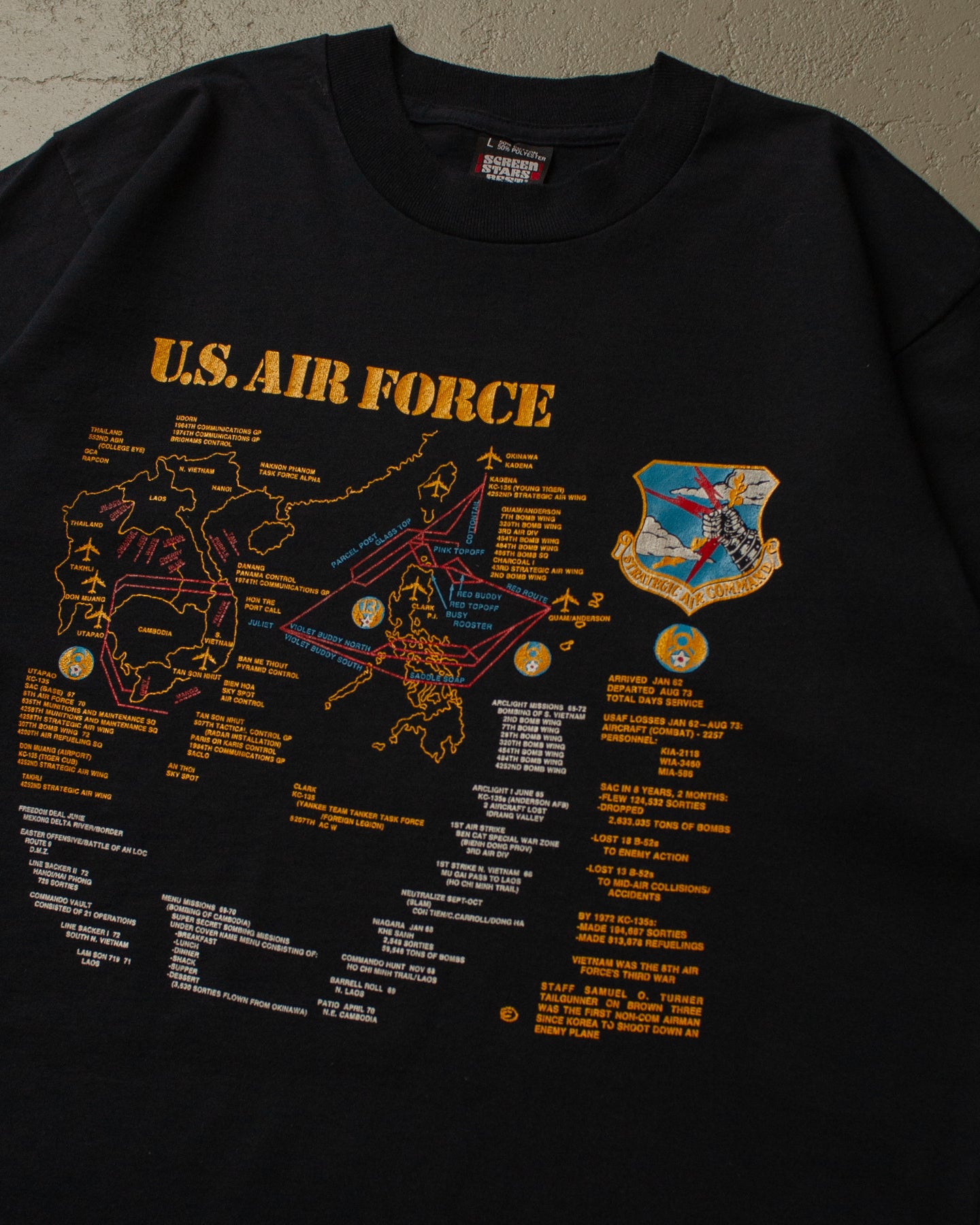 90s U.S. Air Force T-shirt black - M